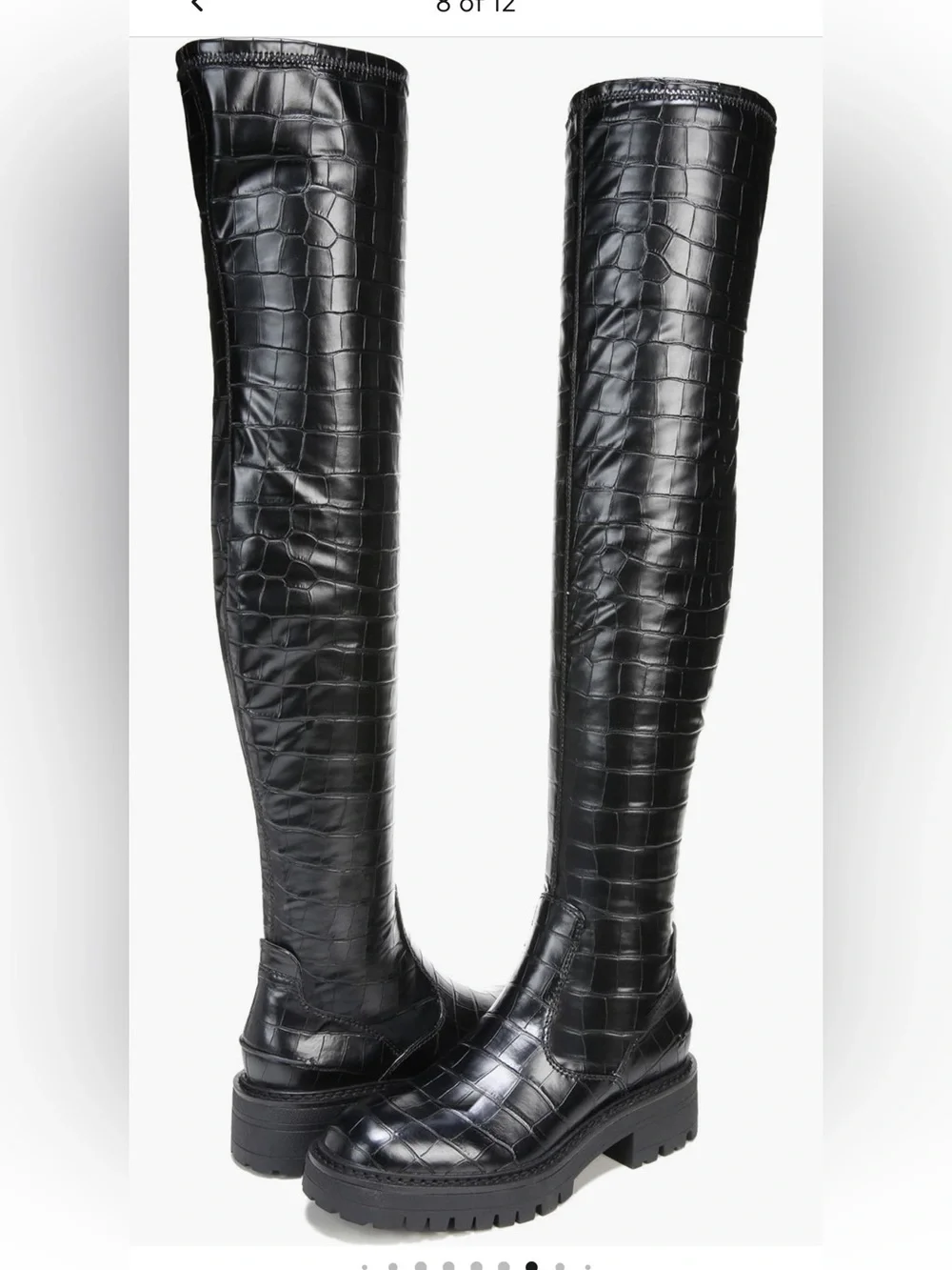 Franco Sarto Over the knee Faux Croc Boot